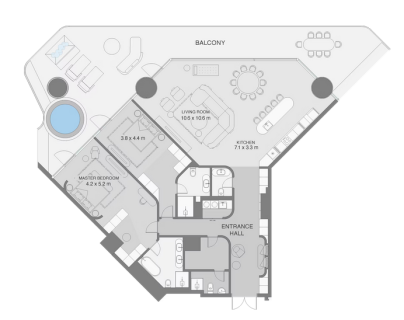 Eywa - Tree of Life 2 Bedroom Apartments floor plan