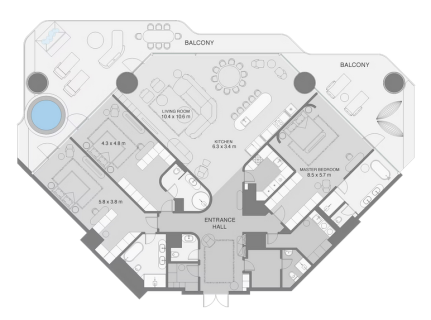 Eywa - Tree of Life 3 Bedroom Apartments floor plan