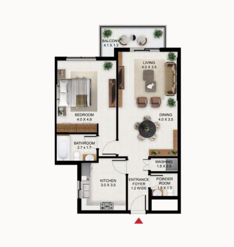 South Garden floor plan