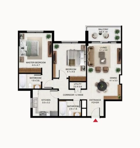 South Garden floor plan