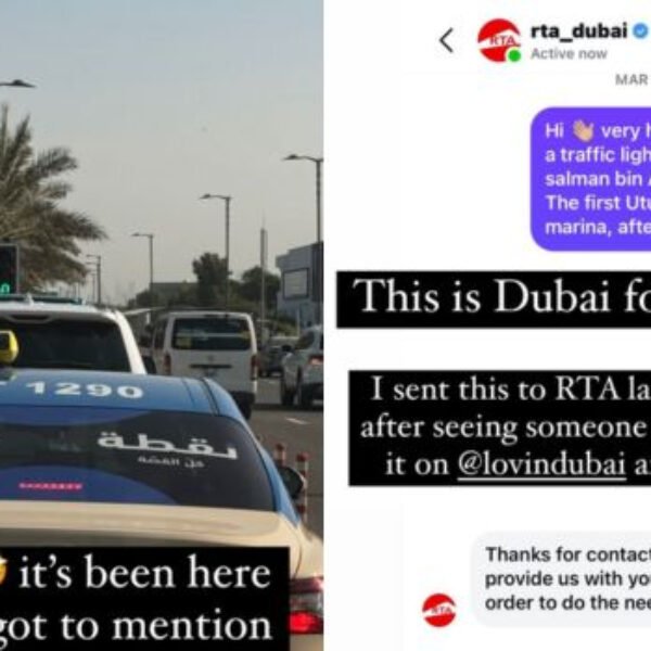 A Dubai Resident’s Traffic Light Wish Was Granted By The RTA!