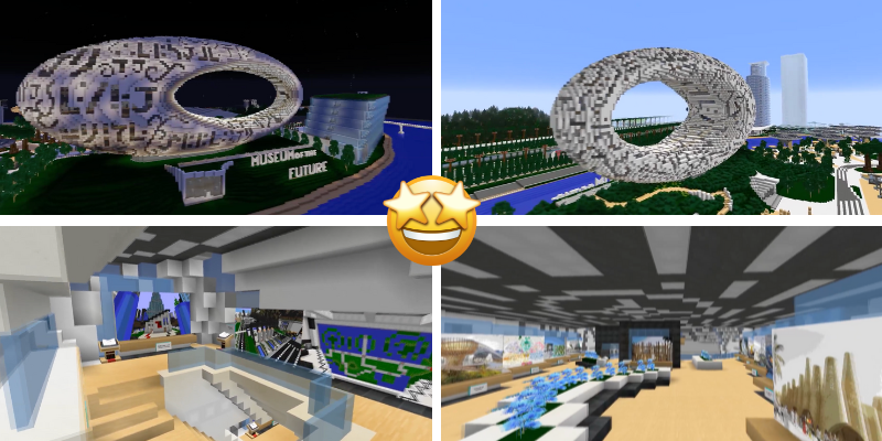Someone even re-created the Museum of the Future, its mind-bending shape and intricate Arabic calligraphy details!