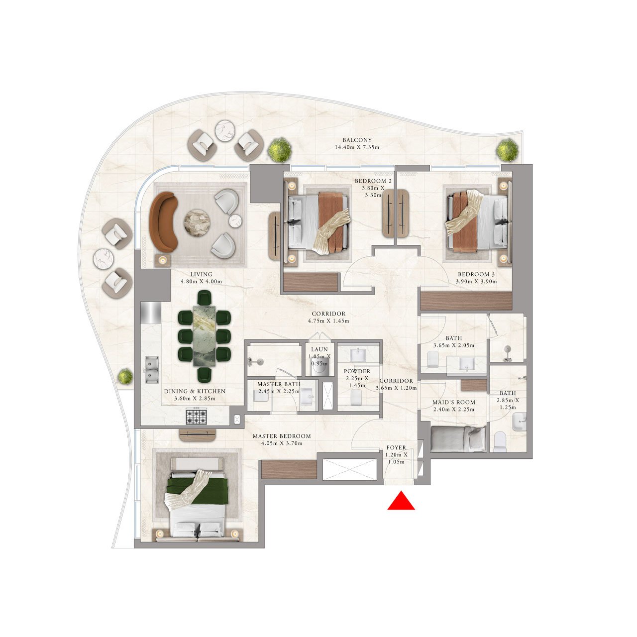 3-Bedroom Apartment