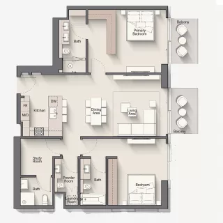 Study apartments