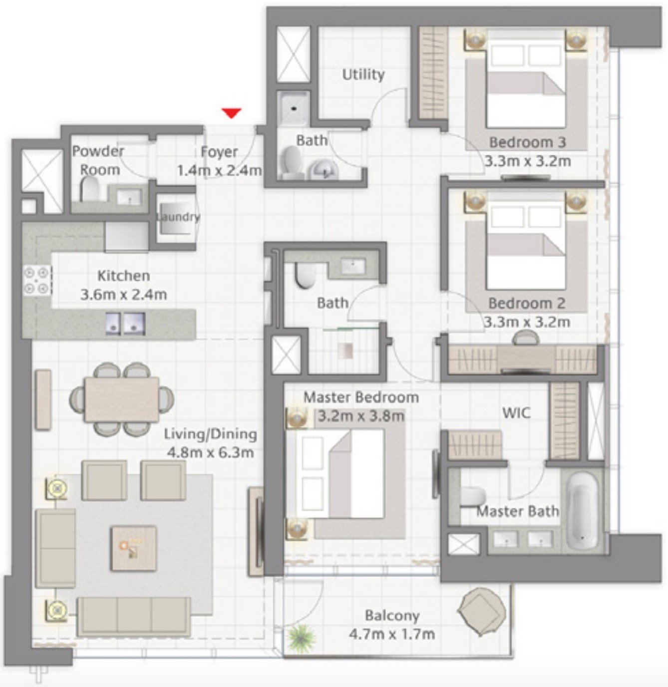 3br Emaar Creek Gate