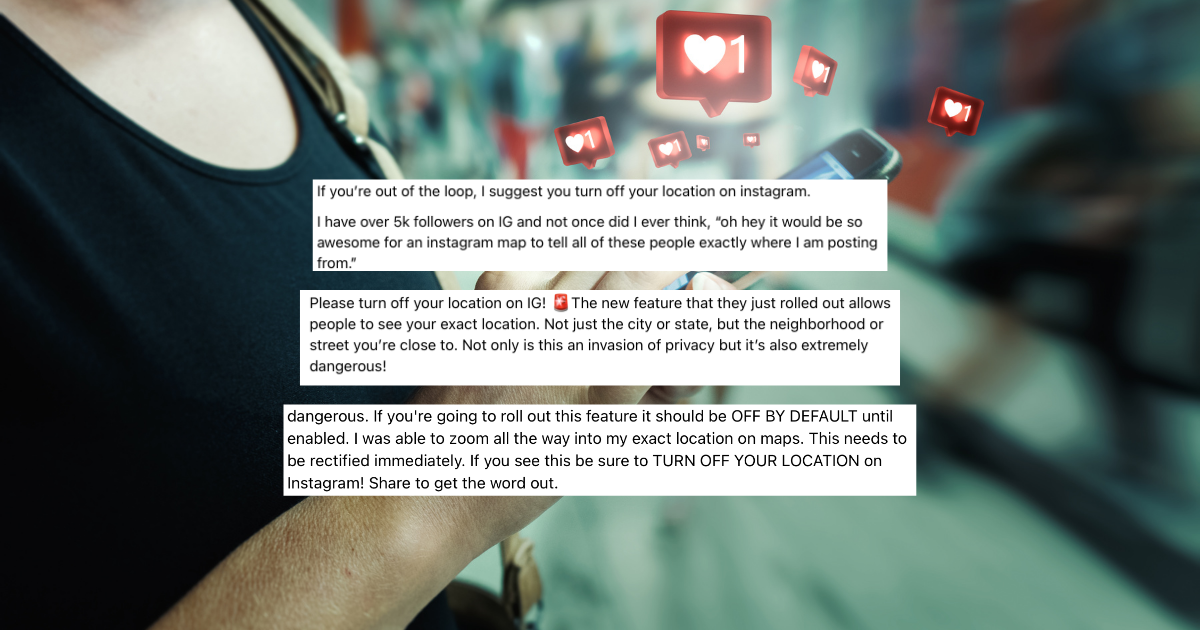 Instagram location-sharing feature response in Dubai