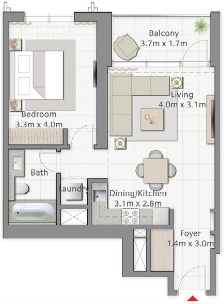 1br Emaar Creek Gate