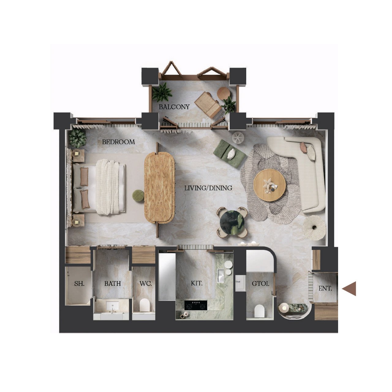 Elire in Business Bay 1br