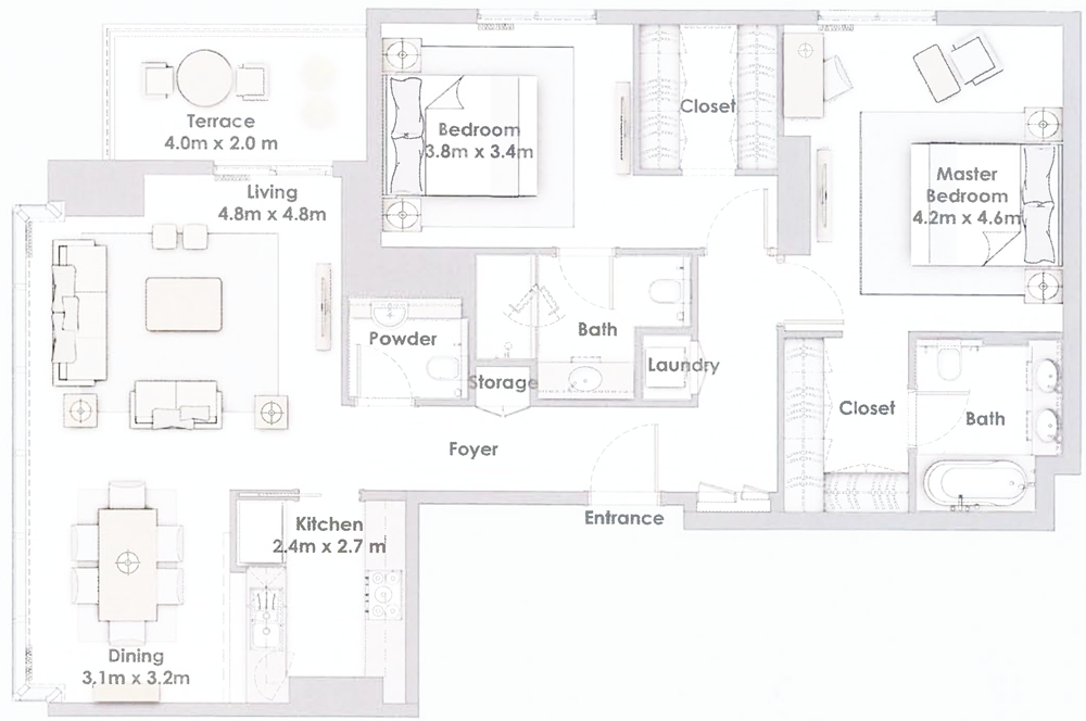 Dubai Creek Residences 1br