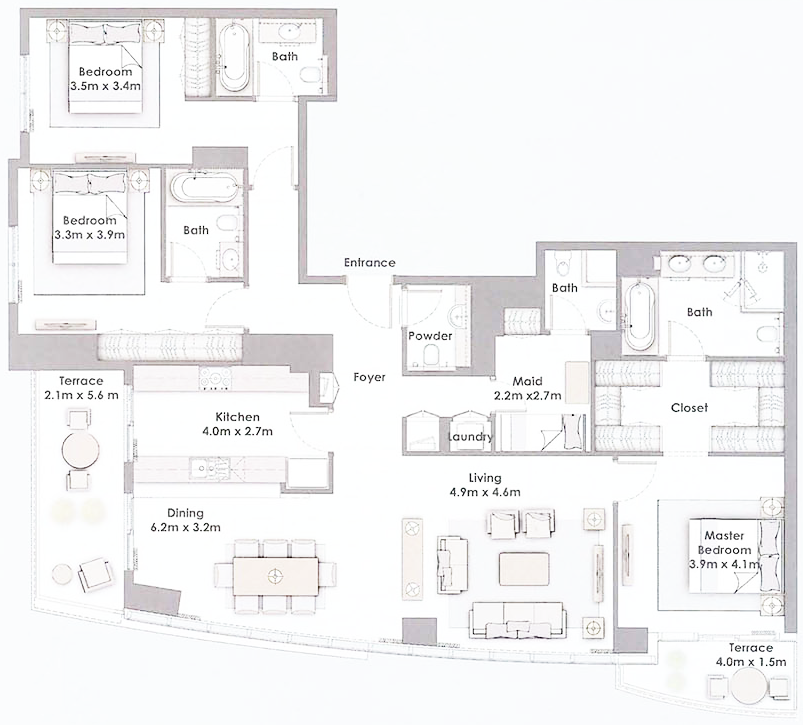 Dubai Creek Residences 2br