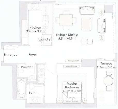 Dubai Creek Residences 1br