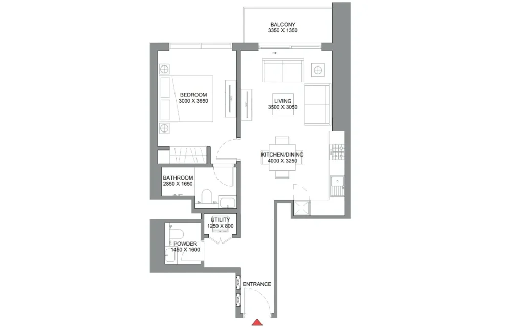 1.5 Bedroom Apartment (Type A) 1.5A
