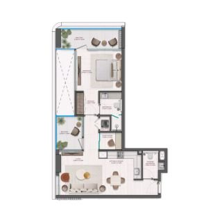 1-BR + study Derby Heights