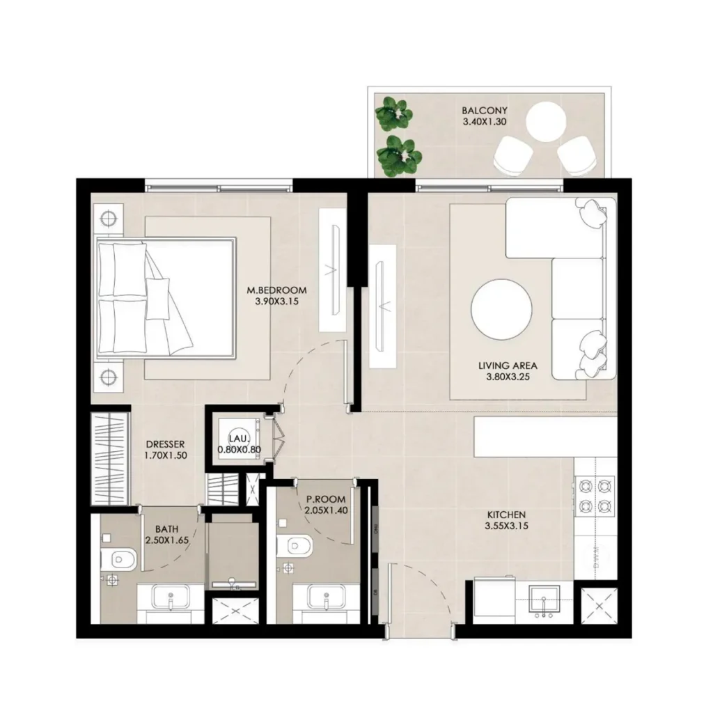 Rosewell by NSHAMA 1br