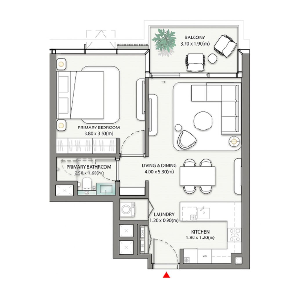Palm Central Private Residences 1-BR Apartments