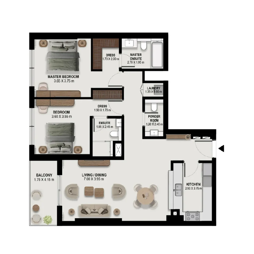 2-BR Apartments Boulevard Park