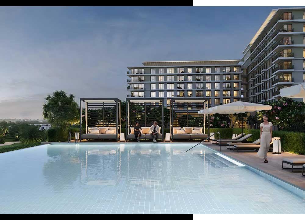 golf hills exterior building and pool