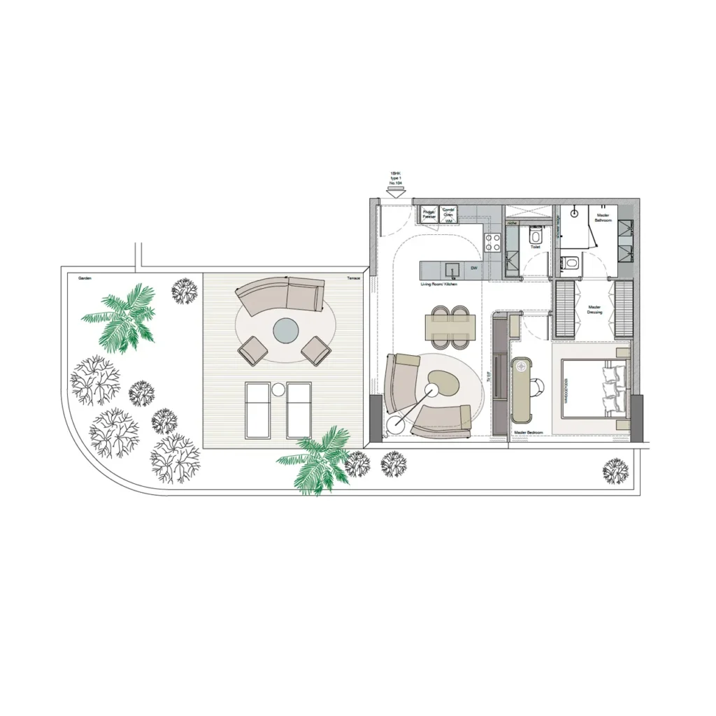 Helvetia Marine 1br floor plan