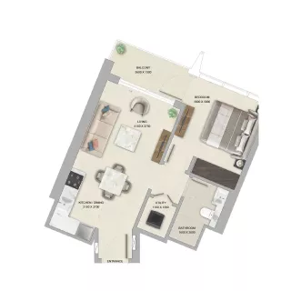 1 Bedroom Apartments