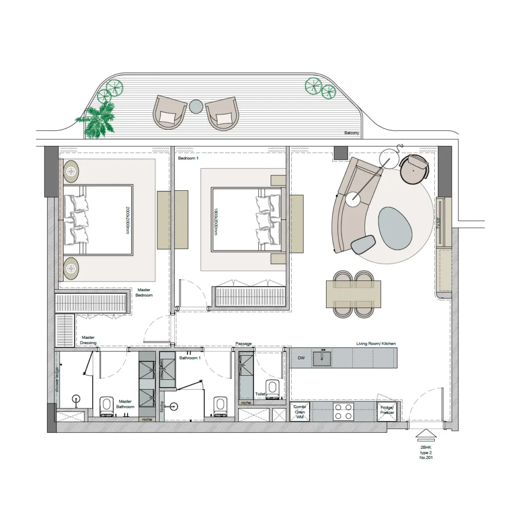 Helvetia Marine 2br floor plan