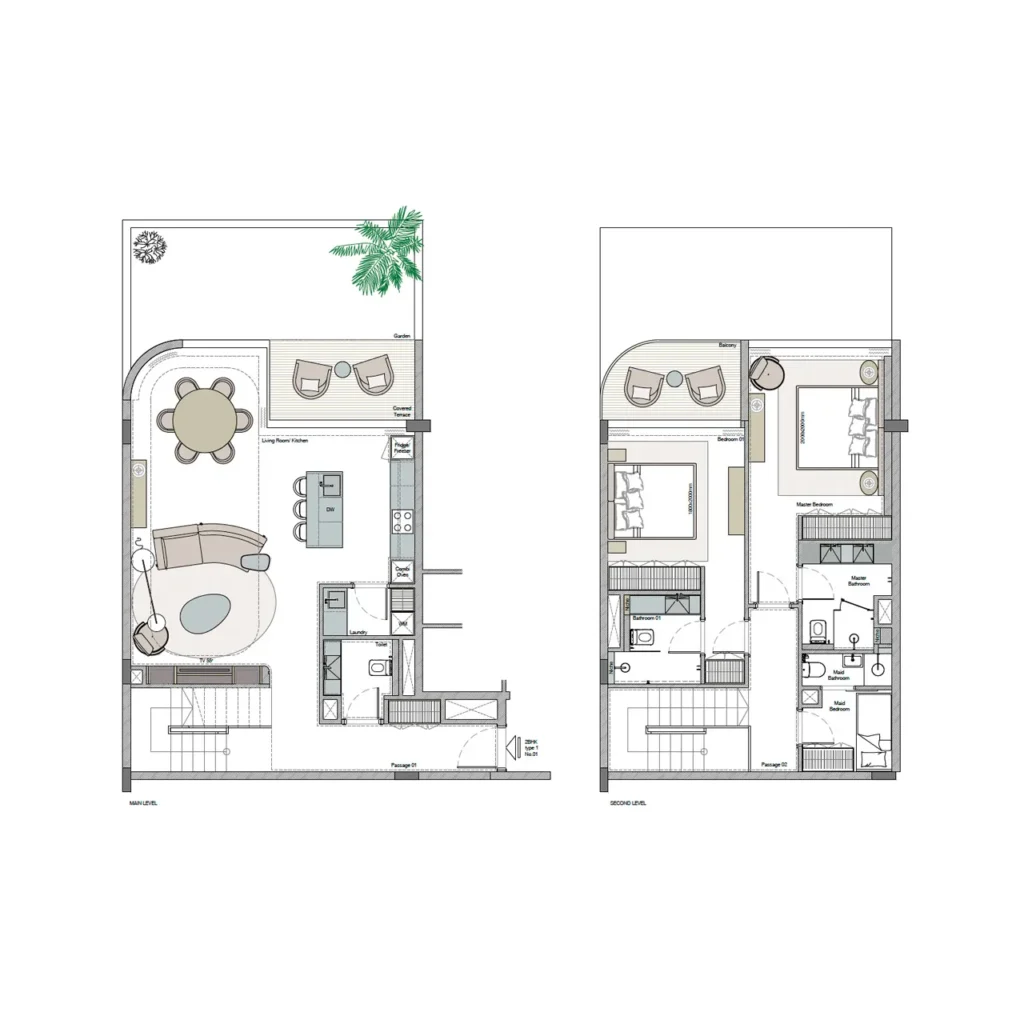 Helvetia Marine 2br duplex floor plan