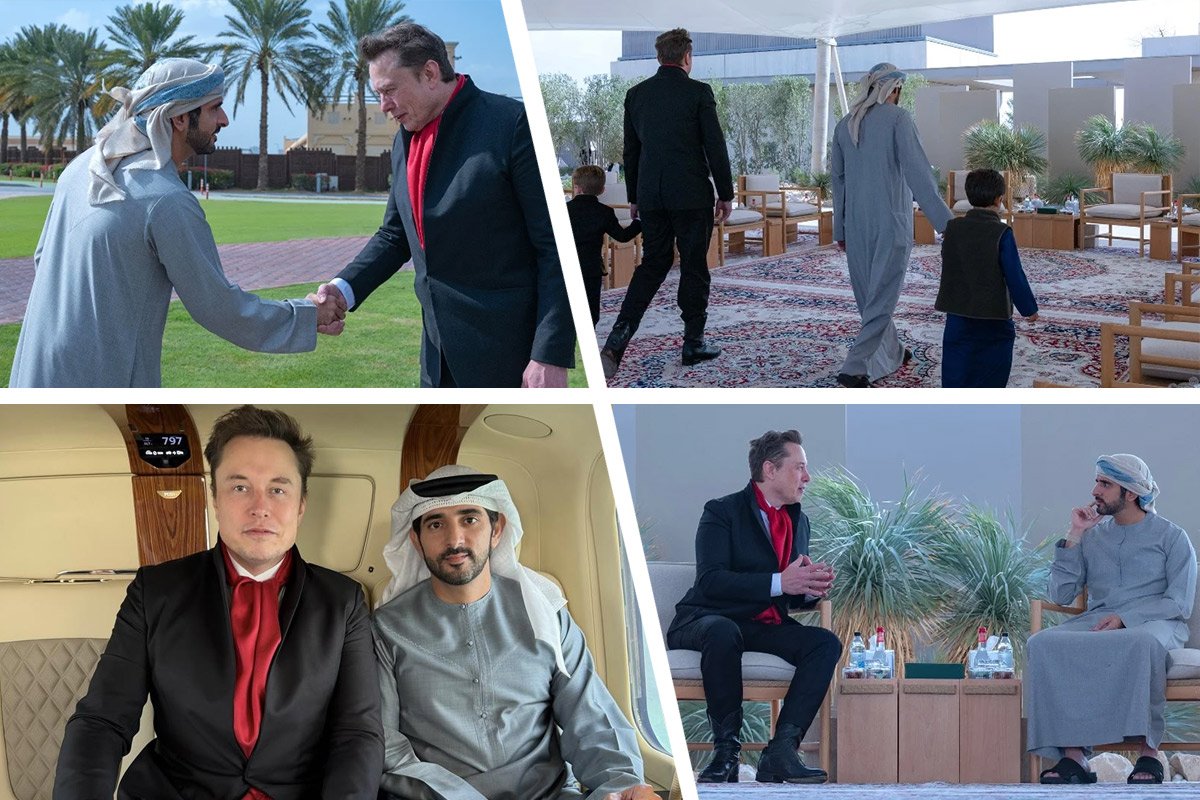 Elon Musk meets Sheikh Hamdan in Dubai