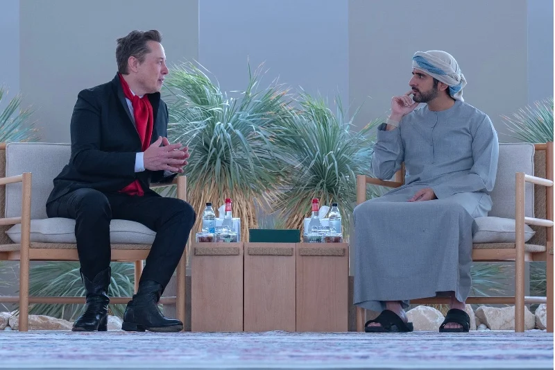 Elon Musk meets Sheikh Hamdan in Dubai