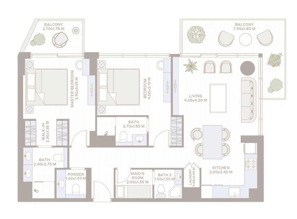 2br Ivy at Park Five