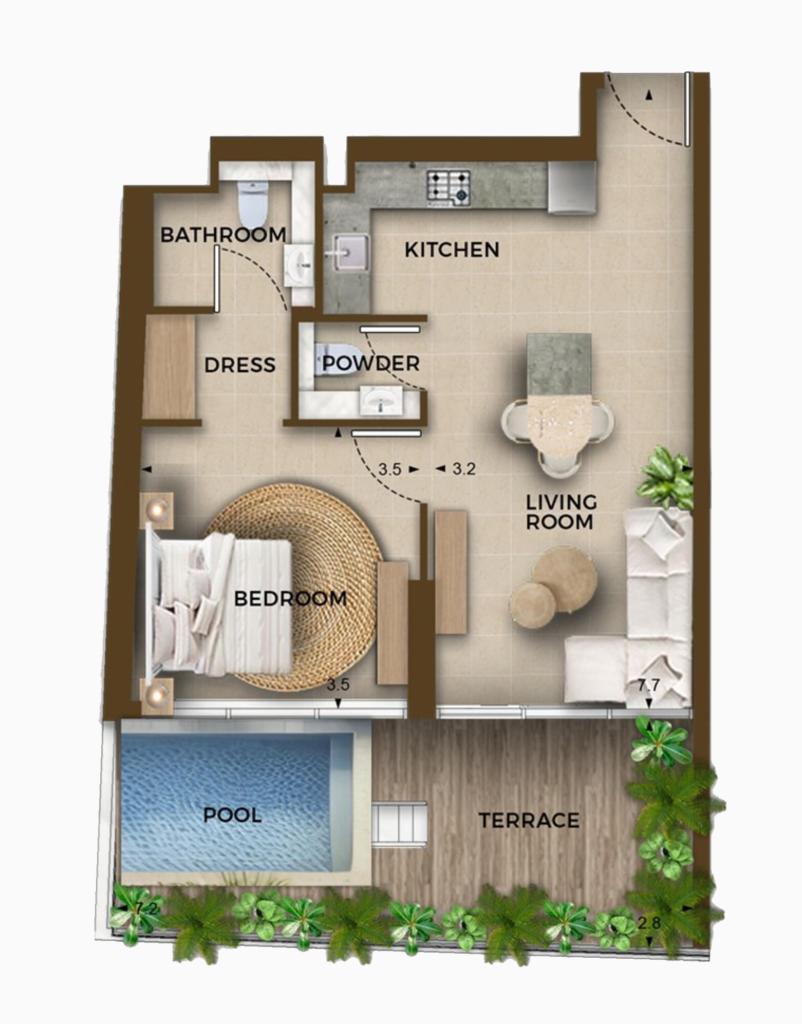 105 Residences by Kamdar 1 bedroom apartments