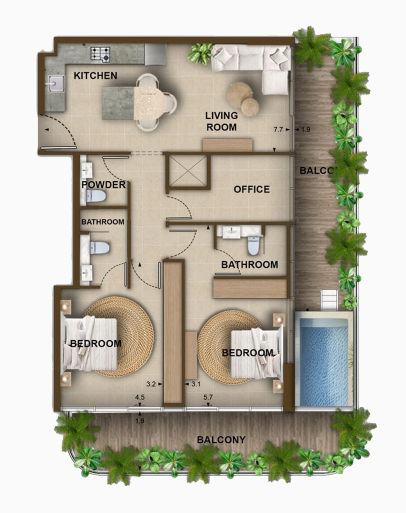 105 Residences by Kamdar 2 bedroom apartments