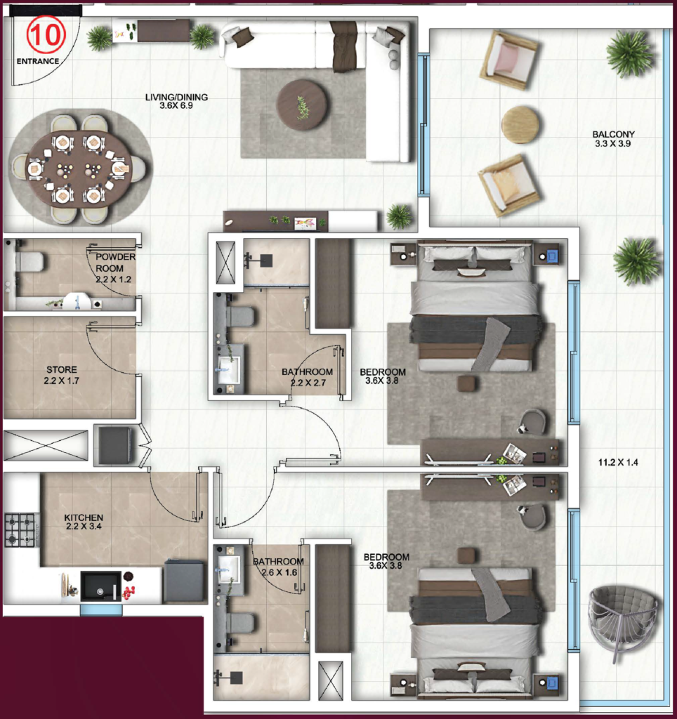 2 Bedroom Apartment Symbolic Altus