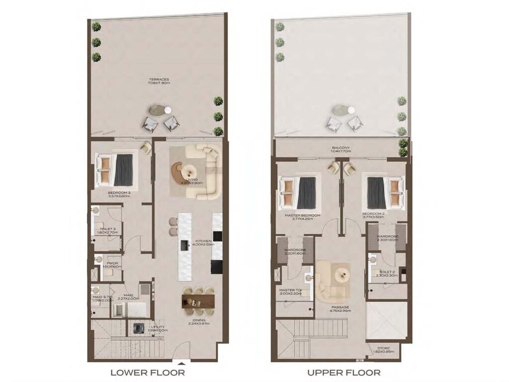 AT85 Residences 3-BR Townhouses floor plan