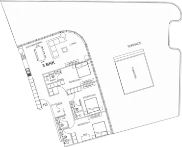 Villa del GARDA 3 BHK floor plan