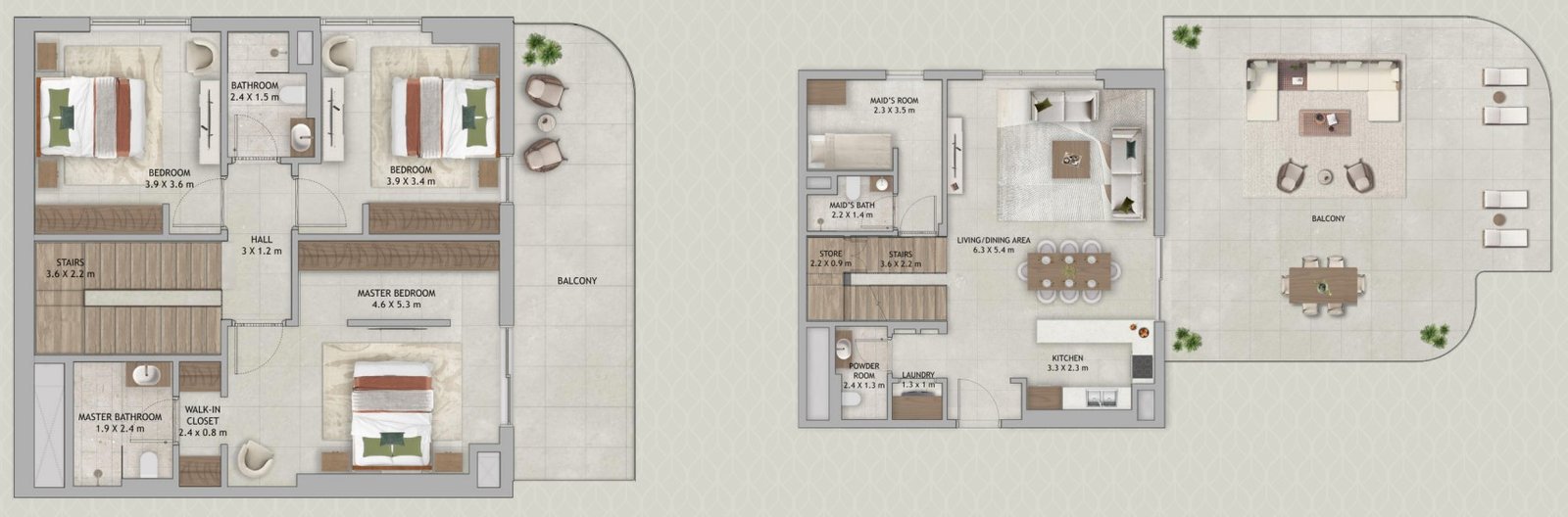 The Wilds Residences 3-BR Duplex floor plan